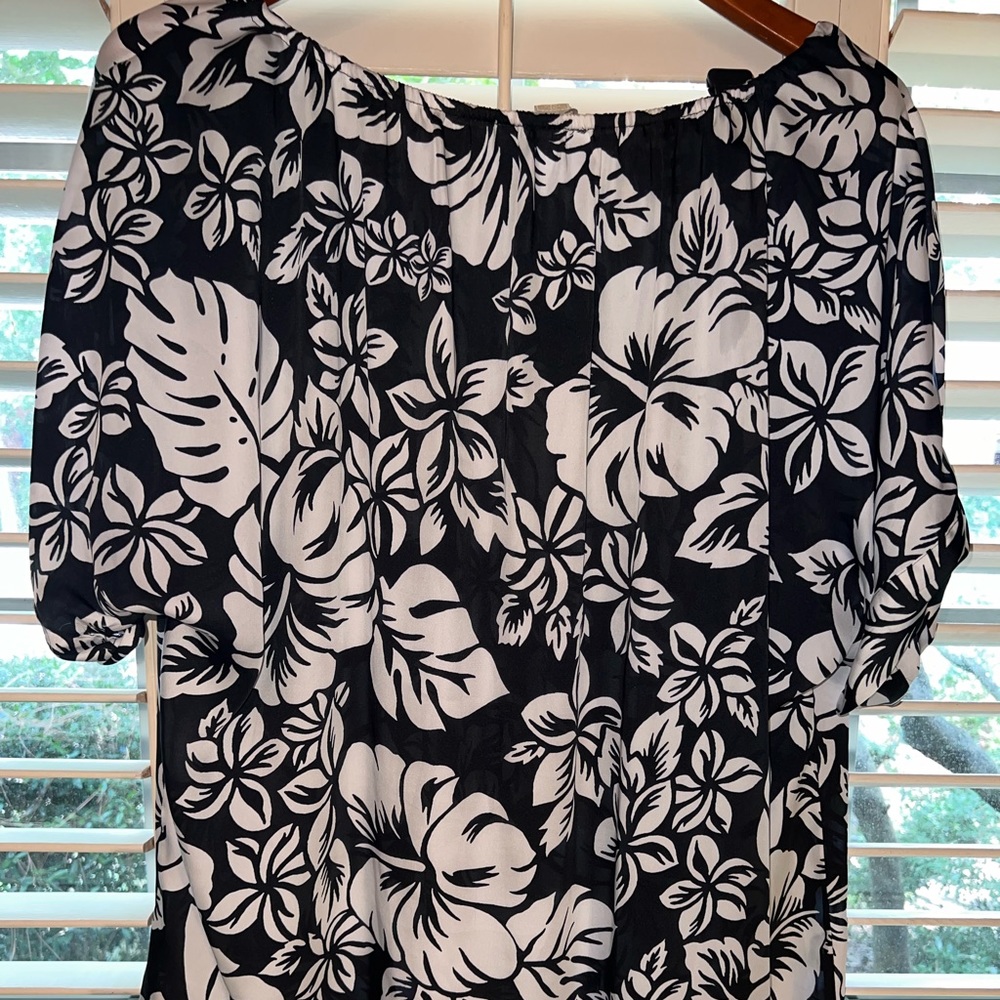 Michael Kors Women's Top Short Sleeve Floral